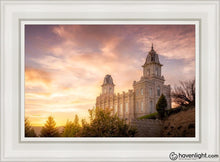 Load image into Gallery viewer, Manti Sunset Open Edition Canvas / 14 X 21 White Frame Art