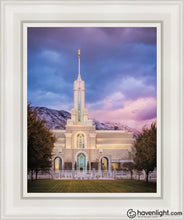 Load image into Gallery viewer, Mount Timpanogos The Lord Is My Light Open Edition Canvas / 11 X 14 White Frame Art