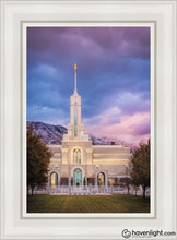 Load image into Gallery viewer, Mount Timpanogos The Lord Is My Light Open Edition Canvas / 14 X 21 White Frame Art