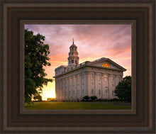 Load image into Gallery viewer, Nauvoo Late Sunset Open Edition Canvas / 8 X 10 Brown Frame Art