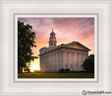 Load image into Gallery viewer, Nauvoo Late Sunset Open Edition Canvas / 8 X 10 White Frame Art