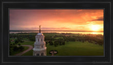 Load image into Gallery viewer, Nauvoo Sunglow On The Mississippi Open Edition Canvas / 15 X 30 Black Frame Art