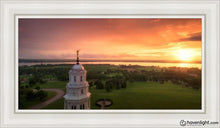 Load image into Gallery viewer, Nauvoo Sunglow On The Mississippi Open Edition Canvas / 15 X 30 White Frame Art