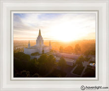 Load image into Gallery viewer, Oakland Sunburst Open Edition Canvas / 11 X 14 White Frame Art