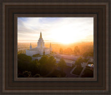 Load image into Gallery viewer, Oakland Sunburst Open Edition Canvas / 8 X 10 Brown Frame Art