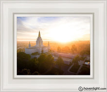 Load image into Gallery viewer, Oakland Sunburst Open Edition Canvas / 8 X 10 White Frame Art