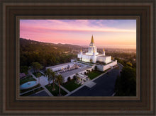 Load image into Gallery viewer, Oakland Sunset From On High Open Edition Canvas / 12 X 18 Brown Frame Art