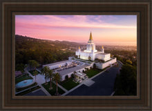 Load image into Gallery viewer, Oakland Sunset From On High Open Edition Canvas / 24 X 36 Brown Frame Art