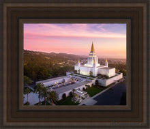 Load image into Gallery viewer, Oakland Sunset From On High Open Edition Canvas / 8 X 10 Brown Frame Art