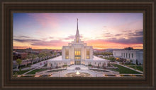 Load image into Gallery viewer, Ogden Sunset From On High Open Edition Canvas / 15 X 30 Brown Frame Art