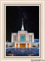 Load image into Gallery viewer, Ogden Temple Milky Way Open Edition Canvas / 20 X 30 White Frame Art