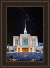 Load image into Gallery viewer, Ogden Temple Milky Way Open Edition Canvas / 24 X 36 Brown Frame Art