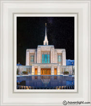 Load image into Gallery viewer, Ogden Temple Milky Way Open Edition Canvas / 8 X 10 White Frame Art
