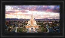 Load image into Gallery viewer, Oquirrh Mountain Aerial Sunset Open Edition Canvas / 15 X 30 Black Frame Art