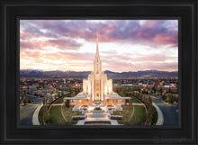 Load image into Gallery viewer, Oquirrh Mountain Aerial Sunset Open Edition Canvas / 24 X 36 Black Frame Art