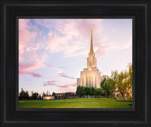 Load image into Gallery viewer, Oquirrh Mountain Pastel Sunset Open Edition Canvas / 11 X 14 Black Frame Art