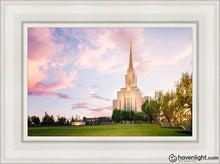 Load image into Gallery viewer, Oquirrh Mountain Pastel Sunset Open Edition Canvas / 12 X 18 White Frame Art