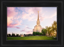 Load image into Gallery viewer, Oquirrh Mountain Pastel Sunset Open Edition Canvas / 14 X 21 Black Frame Art