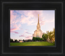 Load image into Gallery viewer, Oquirrh Mountain Pastel Sunset Open Edition Canvas / 8 X 10 Black Frame Art