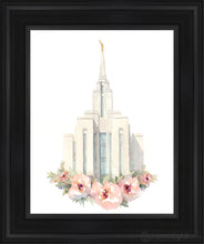 Load image into Gallery viewer, Oquirrh Mountain Watercolor Open Edition Canvas / 11 X 14 Black Frame Art
