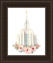 Load image into Gallery viewer, Oquirrh Mountain Watercolor Open Edition Canvas / 11 X 14 Brown Frame Art