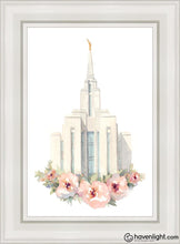 Load image into Gallery viewer, Oquirrh Mountain Watercolor Open Edition Canvas / 14 X 21 White Frame Art