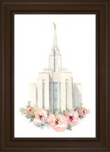 Load image into Gallery viewer, Oquirrh Mountain Watercolor Open Edition Canvas / 20 X 30 Brown Frame Art