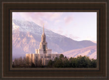 Load image into Gallery viewer, Payson And Snowy Timpanogos Open Edition Canvas / 14 X 21 Brown Frame Art