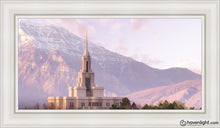 Load image into Gallery viewer, Payson And Snowy Timpanogos Open Edition Canvas / 15 X 30 White Frame Art