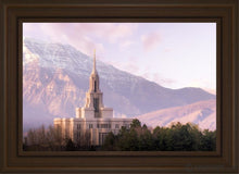 Load image into Gallery viewer, Payson And Snowy Timpanogos Open Edition Canvas / 20 X 30 Brown Frame Art