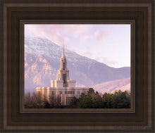 Load image into Gallery viewer, Payson And Snowy Timpanogos Open Edition Canvas / 8 X 10 Brown Frame Art