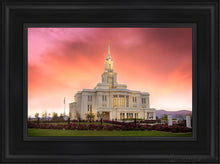 Load image into Gallery viewer, Payson Temple Glory In Stages Open Edition Canvas / 12 X 18 Black Frame Art