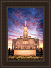 Load image into Gallery viewer, Payson Temple Open Edition Canvas / 14 X 21 Brown Frame Art