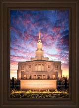 Load image into Gallery viewer, Payson Temple Open Edition Canvas / 20 X 30 Brown Frame Art