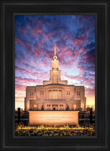 Load image into Gallery viewer, Payson Temple Open Edition Canvas / 24 X 36 Black Frame Art