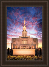 Load image into Gallery viewer, Payson Temple Open Edition Canvas / 24 X 36 Brown Frame Art
