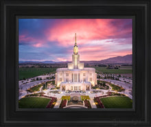 Load image into Gallery viewer, Payson West Evening Aerial Open Edition Canvas / 11 X 14 Black Frame Art