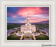 Load image into Gallery viewer, Payson West Evening Aerial Open Edition Canvas / 11 X 14 White Frame Art