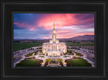 Load image into Gallery viewer, Payson West Evening Aerial Open Edition Canvas / 12 X 18 Black Frame Art