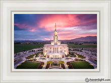 Load image into Gallery viewer, Payson West Evening Aerial Open Edition Canvas / 12 X 18 White Frame Art