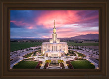 Load image into Gallery viewer, Payson West Evening Aerial Open Edition Canvas / 20 X 30 Brown Frame Art