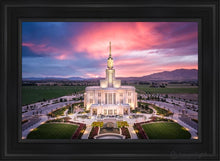 Load image into Gallery viewer, Payson West Evening Aerial Open Edition Canvas / 24 X 36 Black Frame Art