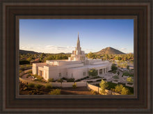 Load image into Gallery viewer, Phoenix Evening Warmth Aerial Open Edition Canvas / 12 X 18 Brown Frame Art