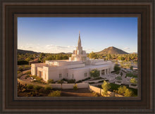 Load image into Gallery viewer, Phoenix Evening Warmth Aerial Open Edition Canvas / 14 X 21 Brown Frame Art
