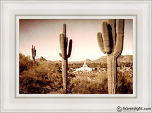 Load image into Gallery viewer, Phoenix Saguaro Cactus Open Edition Canvas / 12 X 18 White Frame Art