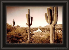 Load image into Gallery viewer, Phoenix Saguaro Cactus Open Edition Canvas / 20 X 30 Black Frame Art