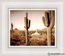 Load image into Gallery viewer, Phoenix Saguaro Cactus Open Edition Canvas / 8 X 10 White Frame Art
