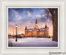 Load image into Gallery viewer, Provo Cc Winter Wonderland Open Edition Canvas / 11 X 14 White Frame Art