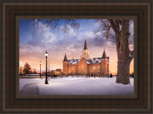Load image into Gallery viewer, Provo Cc Winter Wonderland Open Edition Canvas / 12 X 18 Brown Frame Art