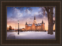Load image into Gallery viewer, Provo Cc Winter Wonderland Open Edition Canvas / 14 X 21 Brown Frame Art